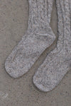 SWAYING 24 Autumn and Winter Coarse Twisted Handmade Socks SW-SW24AW4P12-QH Light Gray SW-SW24AW4P11